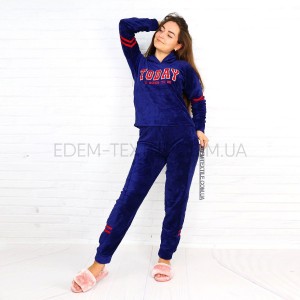 Женский костюм домашний с капюшоном Pijamoni 3660 Синий, S