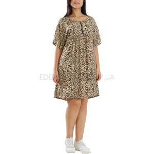 Платье женское из вискозы принт Animal 02205 Бежевый, M