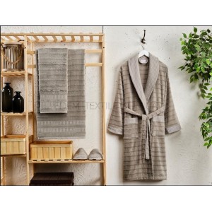Подарочный банный махровый набор 5 в 1 Sikel Какао, One Size