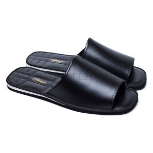 Открытые мужские кожаные тапочки Pellagio 1601 Черный, 40 Открытые мужские кожаные тапочки Pellagio 1601 Черный, 40