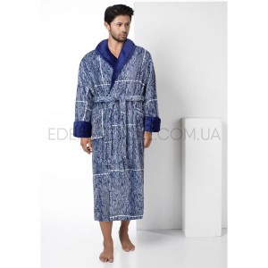 Халат мужской теплый без капюшона Elegans Синий, 2XL