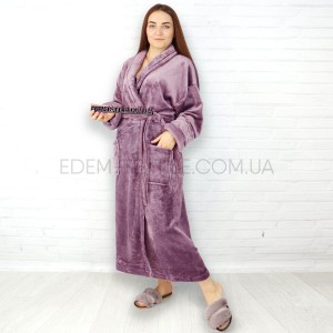 Длинный Теплый женский халат Winsom Софт Сиреневый, 4XL Длинный Теплый женский халат Winsom Софт Сиреневый, 4XL