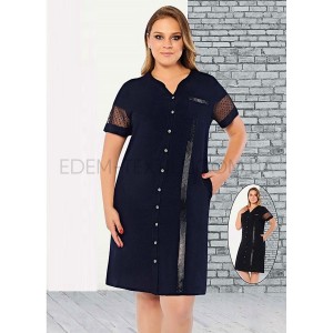 Женский Домашний Халат Батал Juliet Deluxe 33292 Синий, 4XL Женский Домашний Халат Батал Juliet Deluxe 33292 Синий, 4XL