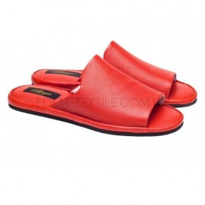 Кожаные женские открытые тапочки Pellagio 460 Красный, 37