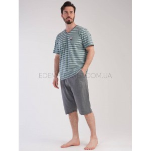 Домашний Комплект с капри для мужчин 212557 Зеленый, 4XL