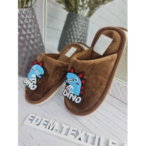 Домашние Детские Тапочки для Мальчиков Dino Коричневый, 32/33
