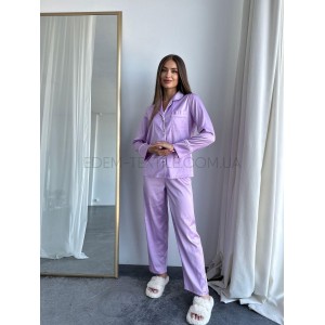 Пижама Рубашка на пуговицах и брюки 140 Christel Лиловый, M
