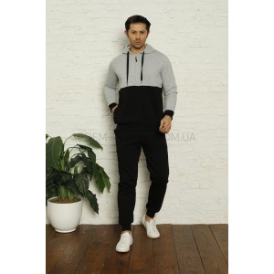 Мужской теплый Костюм со штанами 93400 Tom John Черный, 2XL