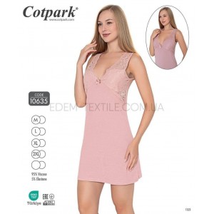 Рубашка с кружевом из вискозы Cotpark 10635