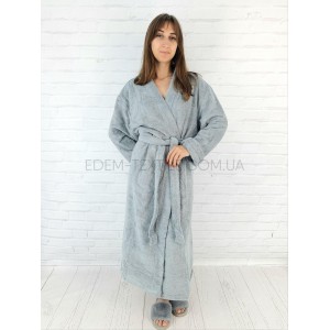 Натуральный махровый халат кимоно Ярослав Ф-376 Серый, L/XL