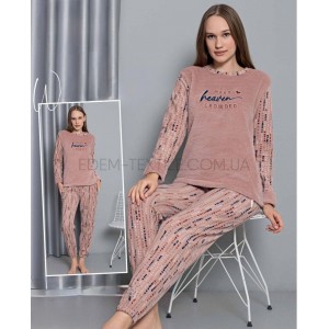 Теплая пижама флис кофта и джоггеры 20630 Какао, L Теплая пижама флис кофта и джоггеры 20630 Какао, L