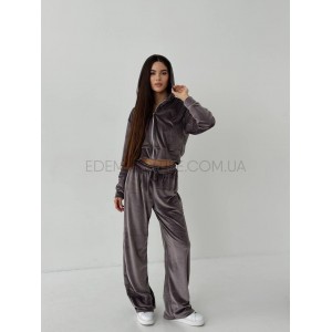 Костюм укороченная кофта на замке и штаны Лайт Капучино, M/L