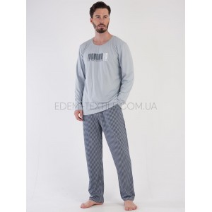 Батальная мужская пижама хлопок Vienetta 6331 Серый, 2XL
