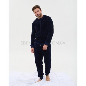 Теплый мужской костюм с брюками 93434 Tom John Темно-синий, 2XL
