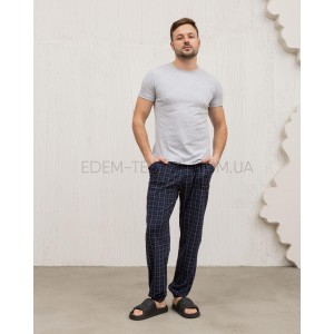 Мужские пижамные штаны в клетку для дома 2001 Темно-синий, 2XL