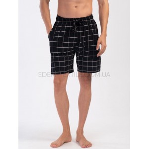Домашние мужские шорты Клетка Vienetta 0191 Черный, 2XL